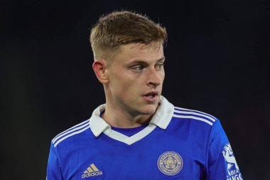 Leicester City 'den Harvey Barnes # 7 Premier League maçı sırasında Leicester City, Fulham' a karşı King Power Stadyumu, Leicester, İngiltere, 3 Ocak 202