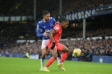 Pervis Estupinan # 30 Brighton & Hove Albion Premier Lig maçı sırasında Goodison Park, Liverpool, Birleşik Krallık 'ta Everton-Brighton ve Hove Albion maçında