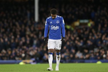 Everton Premier Lig maçında Everton, Goodison Park, Liverpool 'da Everton ve Hove Albion' a karşı oynadığı 11 numaralı depresif Demarai Gray maçı, 3 Ocak 202