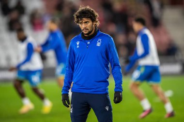 Nottingham Ormanından Gustavo Scarpa # 31 Premier Lig maçından önce Southampton Nottingham Ormanı 'na karşı St Mary Stadyumu, Southampton, İngiltere, 4 Ocak 202