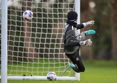 Plymouth Argyle kalecisi Callum Burton (25), Plymouth Argyle Eğitim Sahası, Plymouth Argyle, İngiltere, 5 Ocak 202