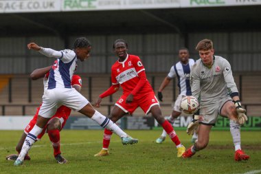 West Bromwich Albion 'dan Akeel Higgins, 5 Ocak 202' de Keys Park, Hednesford, Birleşik Krallık 'ta oynanan Premier Lig Kupası maçında West Bromwich Albion, Middlesbrough U23' e karşı gol atma şansı yakaladı.