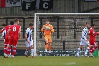 West Bromwich Albion 'dan Ted Cann # 30 Premier League Cup maçı sırasında Keys Park, Hednesford, Birleşik Krallık, 5 Ocak 202' de West Bromwich Albion vs Middlesbrough U23