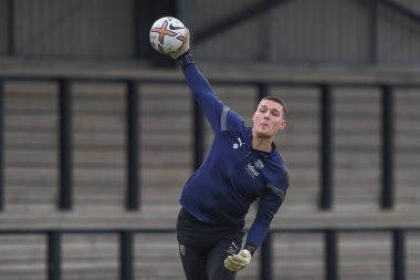 West Bromwich Albion 'dan Ted Cann # 30 Premier League Cup maçı öncesinde ısınma turunda West Bromwich Albion, Middlesbrough U23' e karşı Keys Park, Hednesford, Birleşik Krallık, 5 Ocak 202