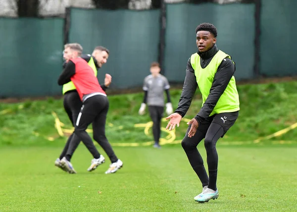 Plymouth Argyle, Plymouth Argyle Eğitim Alanı, Plymouth, İngiltere, 5 Ocak 202 'de yapılan Plymouth Argyle Antrenmanı sırasında Bali Mumba (17) tam geri dönmüştür.