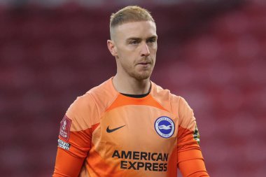 Brighton & Hove Albion 'dan Jason Steele # 23 Emirates FA Cup maçı sırasında Middlesbrough - Brighton ve Hove Albion Riverside Stadyumu, Middlesbrough, Birleşik Krallık, 7 Ocak 202