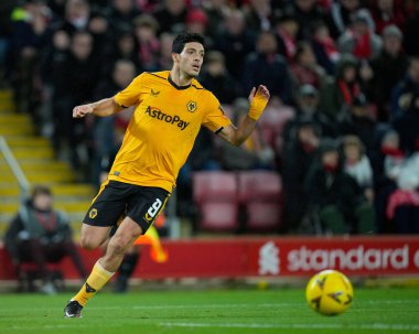 Wolverhampton Wanderers 'dan Ral Jimnez # 9. Liverhampton Wanderers, Anfield, Liverpool, İngiltere' de oynanan Liverhampton Wanderers maçında, 7 Ocak 2023