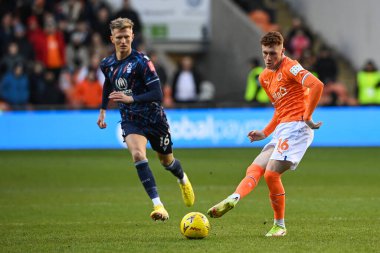 Blackpool 'dan Sonny Carey # 16, Birleşik Krallık Bloomfield Road, Blackpool' da oynanan Blackpool-Nottingham Forest maçında, 7 Ocak 202 tarihinde oynanan
