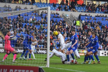 Leeds United 'dan Pascal Struijk # 21, Cardiff City Stadyumu' nda oynanan ve 8 Ocak 202 'de oynanan, Cardiff City - Leeds United maçında, Emirates FA Cup' ın üçüncü tur maçını izledi.