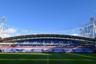Bolton Üniversitesi Stadyumu 'nun genel görünümü Gök İddia Ligi 1 maçında Bolton Wanderers ile Plymouth Argyle arasında 7 Ocak 202' de Bolton Üniversitesi Stadyumu 'nda oynandı.
