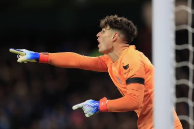 Chelsea 'den Kepa Arrizabalaga # 1 FA Cup Üçüncü tur karşılaşmasında Manchester City Chelsea' ye karşı Etihad Stadyumu, Manchester, İngiltere, 8 Ocak 202