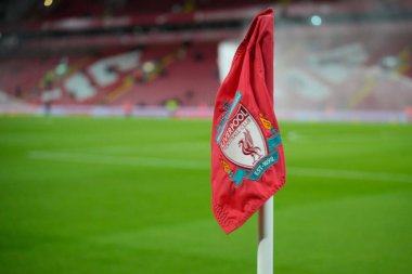 Anfield Stadyumu 'nun Anfield, Liverpool' da Wolverhampton Wanderers 'a karşı oynanan üçüncü tur karşılaşmasından önceki genel görünümü, 7 Ocak 202