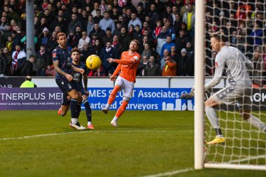 Blackpool 'dan James Husband # 3, Birleşik Krallık' ın Blackpool şehrinde oynanan Blackpool - Nottingham Forest maçında üçüncü tur maçında geniş bir atış yaptı.