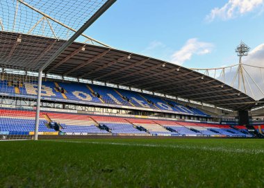 Bolton Üniversitesi Stadyumu 'nun genel görünümü Gök İddia Ligi 1 maçında Bolton Wanderers ile Plymouth Argyle arasında 7 Ocak 202' de Bolton Üniversitesi Stadyumu 'nda oynandı.