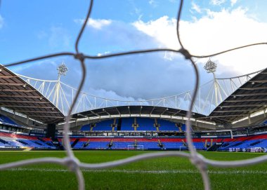 Bolton Üniversitesi Stadyumu 'nun genel görünümü Gök İddia Ligi 1 maçında Bolton Wanderers ile Plymouth Argyle arasında 7 Ocak 202' de Bolton Üniversitesi Stadyumu 'nda oynandı.