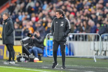 Marco Silva, Birleşik Krallık 'ın Hull şehrindeki MKM Stadyumu' nda oynanan Üçüncü tur karşılaşmasında Fulham 'ın teknik direktörü.