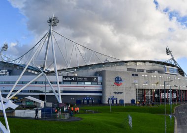 Bolton Üniversitesi Stadyumu 'nun genel görünümü Gök İddia Ligi 1 maçında Bolton Wanderers ile Plymouth Argyle arasında 7 Ocak 202' de Bolton Üniversitesi Stadyumu 'nda oynandı.