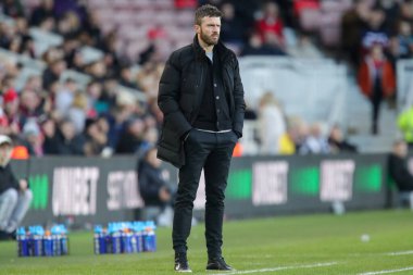 Middlesbrough 'un Michael Carrick teknik direktörü Middlesbrough - Brighton ve Hove Albion maçında Riverside Stadyumu, Middlesbrough, İngiltere, 7 Ocak 202