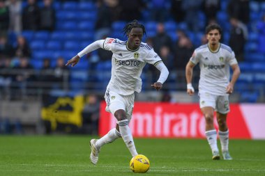 Leeds United 'ın 18 numaralı Darko Gyabi, 8 Ocak 202' de Cardiff City Stadyumu 'nda oynanan Cardiff City - Leeds United üçüncü tur karşılaşmasında sahada.