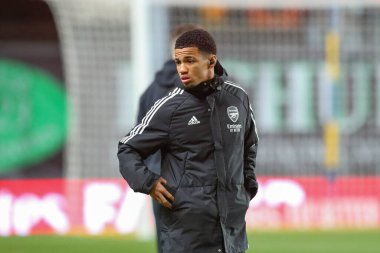 Arsenal 'in 83 numaralı oyuncusu Ethan Nwaneri, 9 Ocak 202' de İngiltere 'nin Kassam Stadyumu' nda oynanan 3.