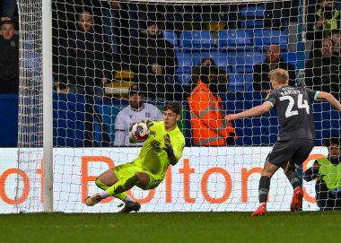 Plymouth Argyle kalecisi Michael Cooper (1), 7 Ocak 202 'de Bolton Stadyumu' nda oynanan Sky Bet 1 karşılaşmasında Bolton Wanderers - Plymouth Argyle maçını kurtardı.