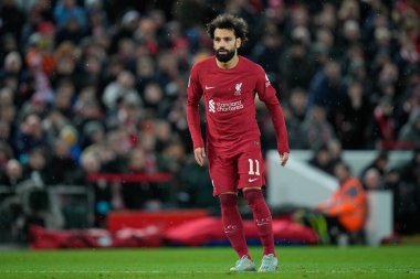 Liverpool 'dan Mohamed Salah # 11, Liverpool FA Cup Üçüncü Raundunda Liverpool' a karşı Wolverhampton Wanderers Anfield, Liverpool, İngiltere 'de, 7 Ocak 202