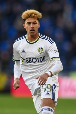Cardiff City Stadyumu 'nda oynanan Cardiff City - Leeds United üçüncü tur karşılaşmasında Leeds United' tan 49. Mateo Fernnndez, 8 Ocak 2023
