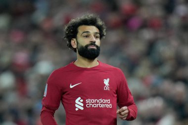 Liverpool 'dan Mohamed Salah # 11, Liverpool FA Cup Üçüncü Raundunda Liverpool' a karşı Wolverhampton Wanderers Anfield, Liverpool, İngiltere 'de, 7 Ocak 202