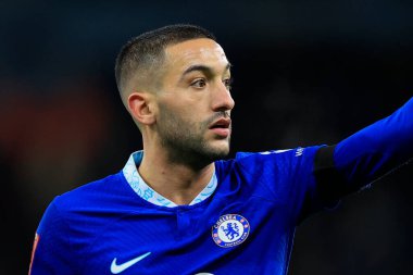 Hakim Ziyech # 22 Chelsea FA Cup 3. tur karşılaşmasında Manchester City Chelsea 'ye karşı Etihad Stadyumu, Manchester, İngiltere, 8 Ocak 202