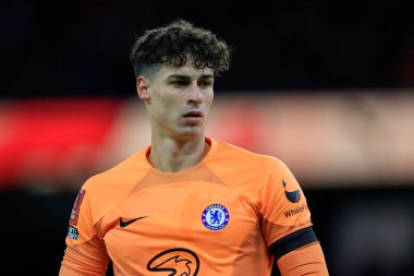 Chelsea 'den Kepa Arrizabalaga # 1 FA Cup Üçüncü tur karşılaşmasında Manchester City Chelsea' ye karşı Etihad Stadyumu, Manchester, İngiltere, 8 Ocak 202