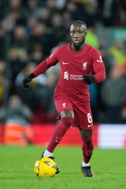 Liverpool 'lu Naby Keta # 8, Liverpool FA Cup Üçüncü Raundunda Liverpool' a karşı Wolverhampton Wanderers Anfield, Liverpool, İngiltere 'de, 7 Ocak 2023