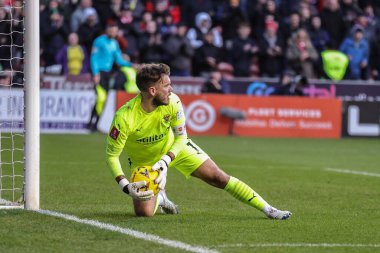 Blackpool 'dan Chris Maxwell # 1, Birleşik Krallık Bloomfield Road, Blackpool' da oynanan Blackpool-Nottingham Forest maçında, 7 Ocak 202