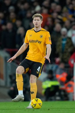 Wolverhampton Wanderers 'dan Nathan Collins # 4 Emirates FA Cup üçüncü tur karşılaşmasında Liverpool Wolverhampton Wanderers' a karşı Anfield, Liverpool, İngiltere, 7 Ocak 202