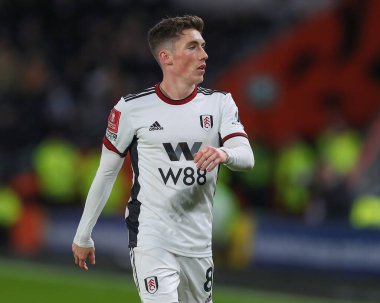 Fulham 'dan Harry Wilson # 8 Emirates FA Cup 3. tur karşılaşmasında Hull City Fulham' a karşı MKM Stadyumu, Hull, Birleşik Krallık, 7 Ocak 202