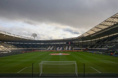 Hull City 'nin ev sahibi olduğu MKM Stadyumu' nun genel görünümü, 7 Ocak 202 tarihinde Hull City 'nin Fulham' a karşı oynadığı 3.