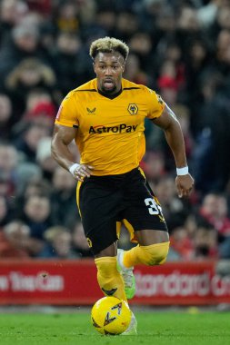 Wolverhampton Wanderers 'dan Adama Traor # 37 Emirates FA Cup üçüncü tur karşılaşmasında Liverpool Wolverhampton Wanderers' a karşı Anfield, Liverpool, İngiltere, 7 Ocak 2023