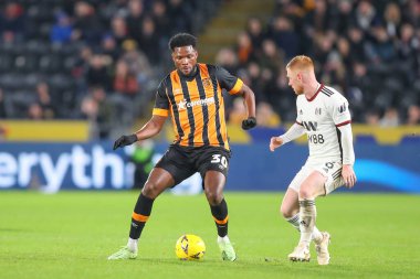 Hull City 'den Benjamin Tetteh # 30 numara, Birleşik Krallık' ın Hull Stadyumu 'nda oynanan 3. Hull City - Fulham karşılaşması sırasında oynanan Emirates FA Kupası karşılaşmasında