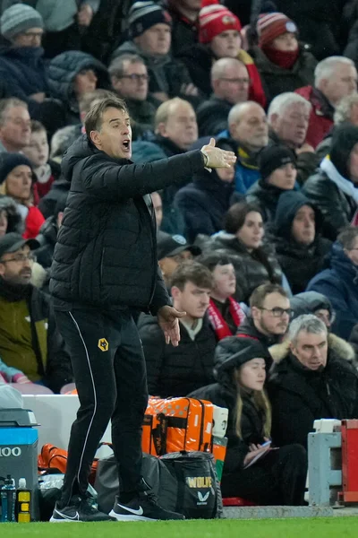 Julen Lopetegui Manager Wolverhampton Wanderers Shouts Instructions Emirates Cup Third — Foto Stock