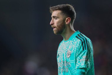 Arsenal 'den Matt Turner # 30. Arsenal, 9 Ocak 202 tarihinde Birleşik Krallık Kassam Stadyumu' nda Oxford United 'a karşı oynanan üçüncü tur karşılaşmasında
