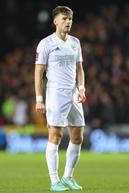 Arsenal 'den Kieran Tierney # 3. Arsenal, 9 Ocak 202 tarihinde Oxford United' ın Kassam Stadyumu 'nda oynadığı 3.