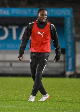 Plymouth Argyle orta saha oyuncusu Jay Matete (28) Papa John 's Trophy karşılaşmasında Bristol Rovers' a karşı Plymouth Argyle, Memorial Stadyumu, Bristol, İngiltere, 10 Ocak 202