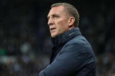 Brendan Rodgers, Carabao Kupası çeyrek final maçı sırasında Leicester City 'nin teknik direktörü. Newcastle United, Leicester City' e karşı.