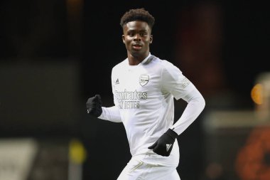 Arsenal 'in Bukayo Saka # 7' si, 9 Ocak 202 'de Oxford United' ın Kassam Stadyumu 'nda oynanan üçüncü tur müsabakasında oynanacak.