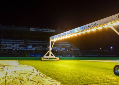 Papa John 's Trophy maçı sırasında İngiltere' nin Bristol şehrindeki Memorial Stadyumu 'nda Bristol Rovers ve Plymouth Argyle maçının genel görüntüsü.