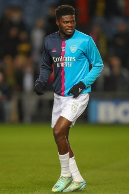 Arsenal 'den Thomas Partey # 5. Arsenal, 9 Ocak 202 tarihinde Birleşik Krallık' ın Kassam Stadyumu 'nda oynanan 3.