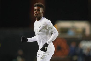 Arsenal 'in Bukayo Saka # 7' si, 9 Ocak 202 'de Oxford United' ın Kassam Stadyumu 'nda oynanan üçüncü tur müsabakasında oynanacak.