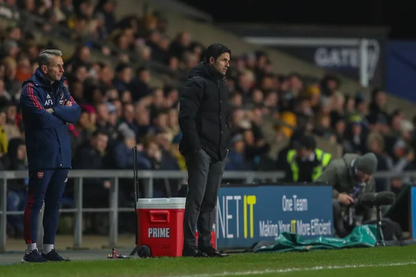 Stock image Mikel Arteta manager of Arsenal during the Emirates FA Cup Third Round match Oxford United vs Arsenal at Kassam Stadium, Oxford, United Kingdom, 9th January 202