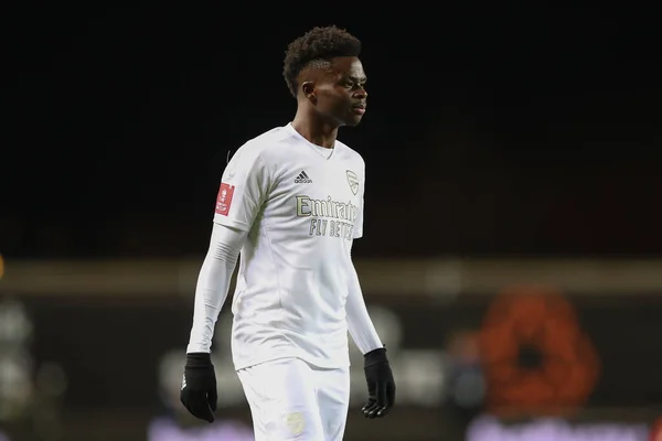 stock image Bukayo Saka #7 of Arsenal during the Emirates FA Cup Third Round match Oxford United vs Arsenal at Kassam Stadium, Oxford, United Kingdom, 9th January 202