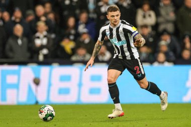 Newcastle United 'dan Kieran Trippier 10 Ocak 202' de, Newcastle, İngiltere 'deki St.James' s Park 'ta oynanan Newcastle United - Leicester City maçında topu aldı.