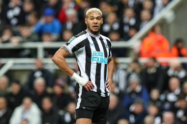 Newcastle United 'tan Joelinton # 7, Carabao Kupası çeyrek final maçı sırasında Newcastle United ile Leicester City, St. James' s Park, Newcastle, 10 Ocak 202